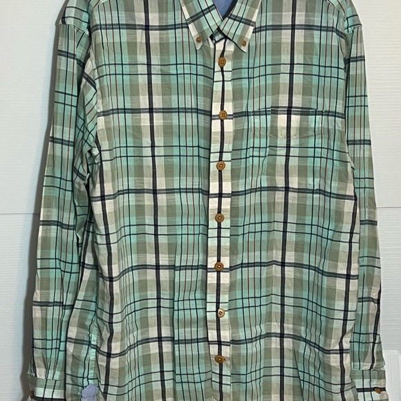 J L POWELL MEN’S SHIRT LONG SLEEVE COTTON BUTTON DOWN SHIRT SIZE MEDIUM - Picture 10 of 15